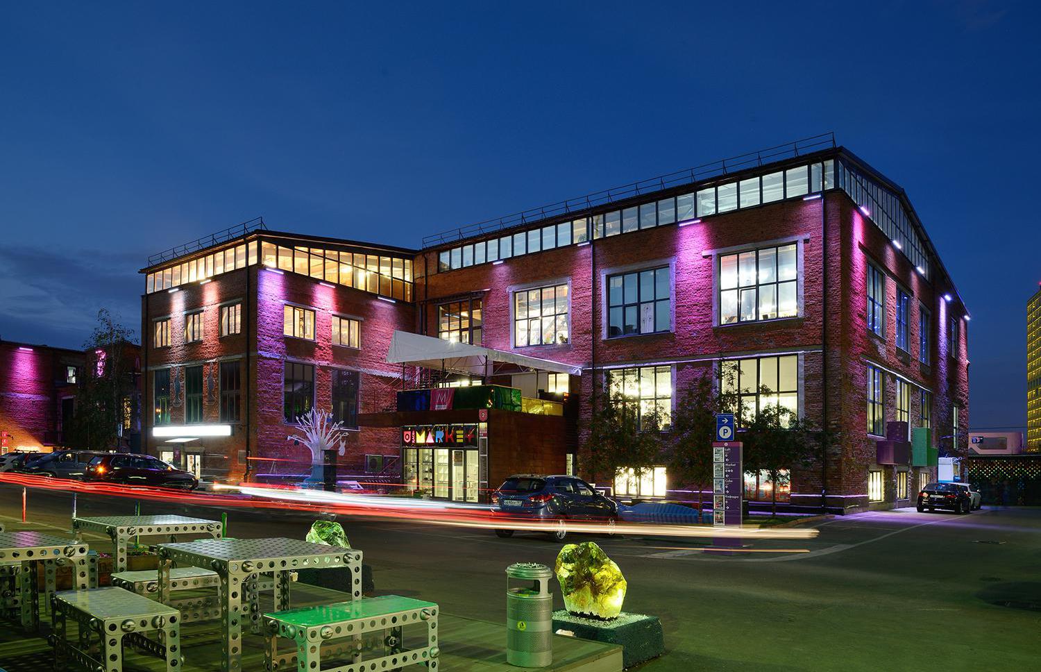 venue exterior night